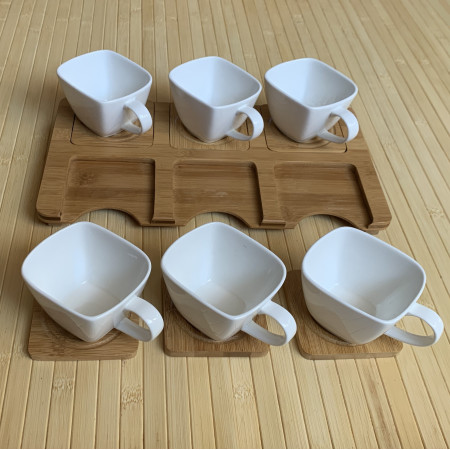 Чайный набор из керамики шесть чашек